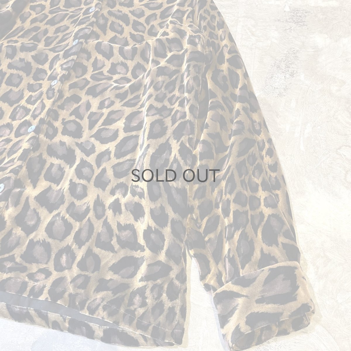 画像6: ALL OVER LEOPARD PATTERN VELOUR L/S SHIRT / Mens S (6)