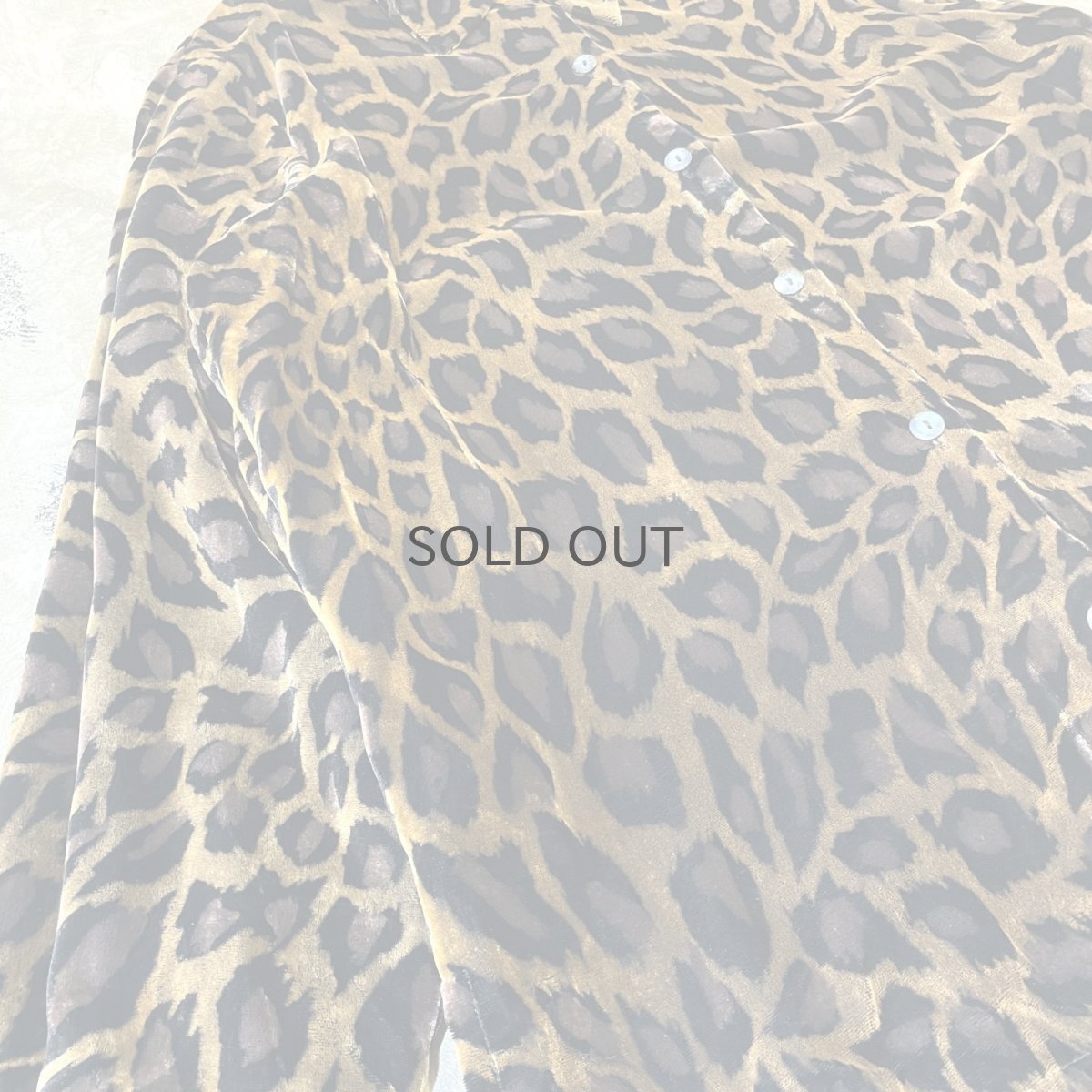画像5: ALL OVER LEOPARD PATTERN VELOUR L/S SHIRT / Mens S (5)