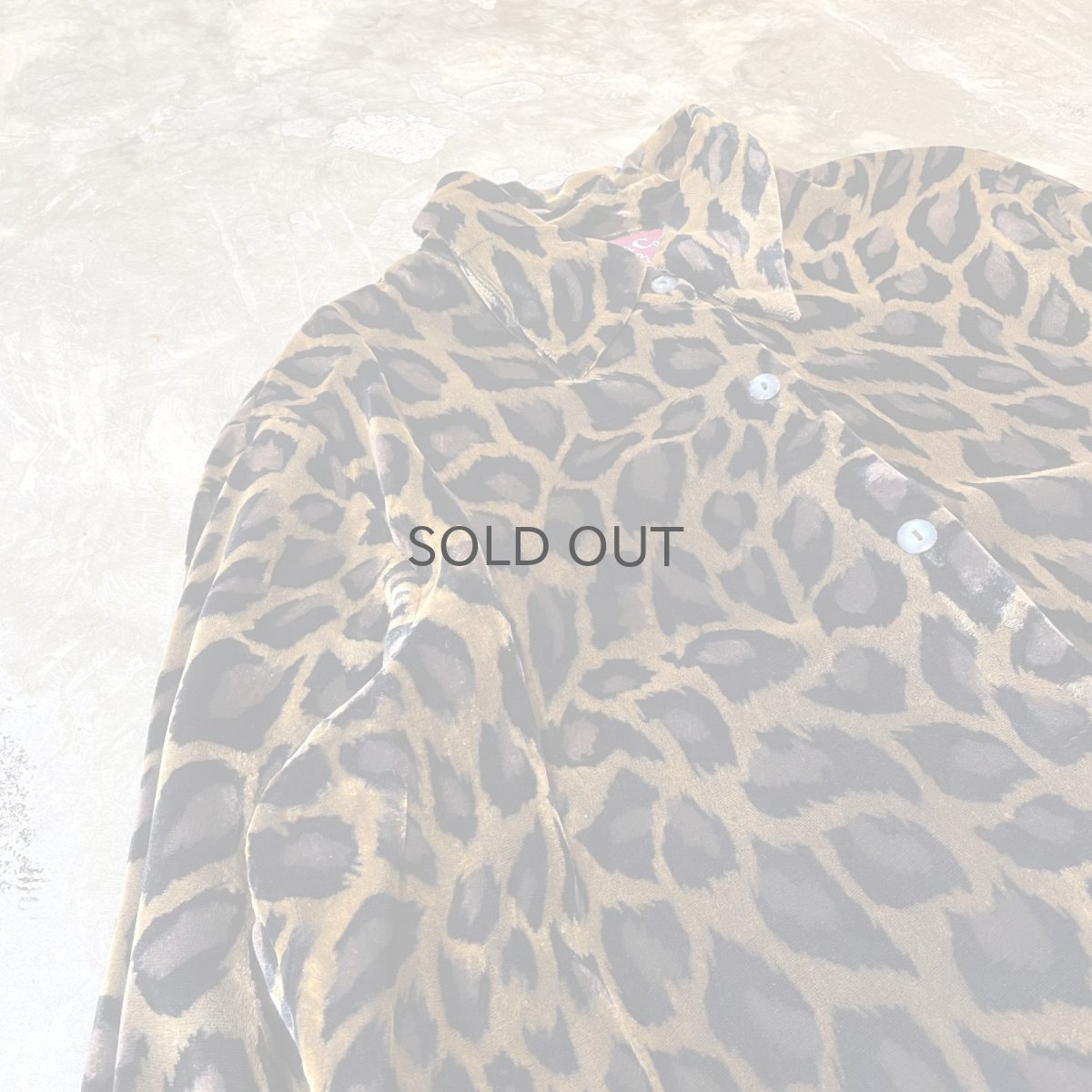 画像3: ALL OVER LEOPARD PATTERN VELOUR L/S SHIRT / Mens S (3)