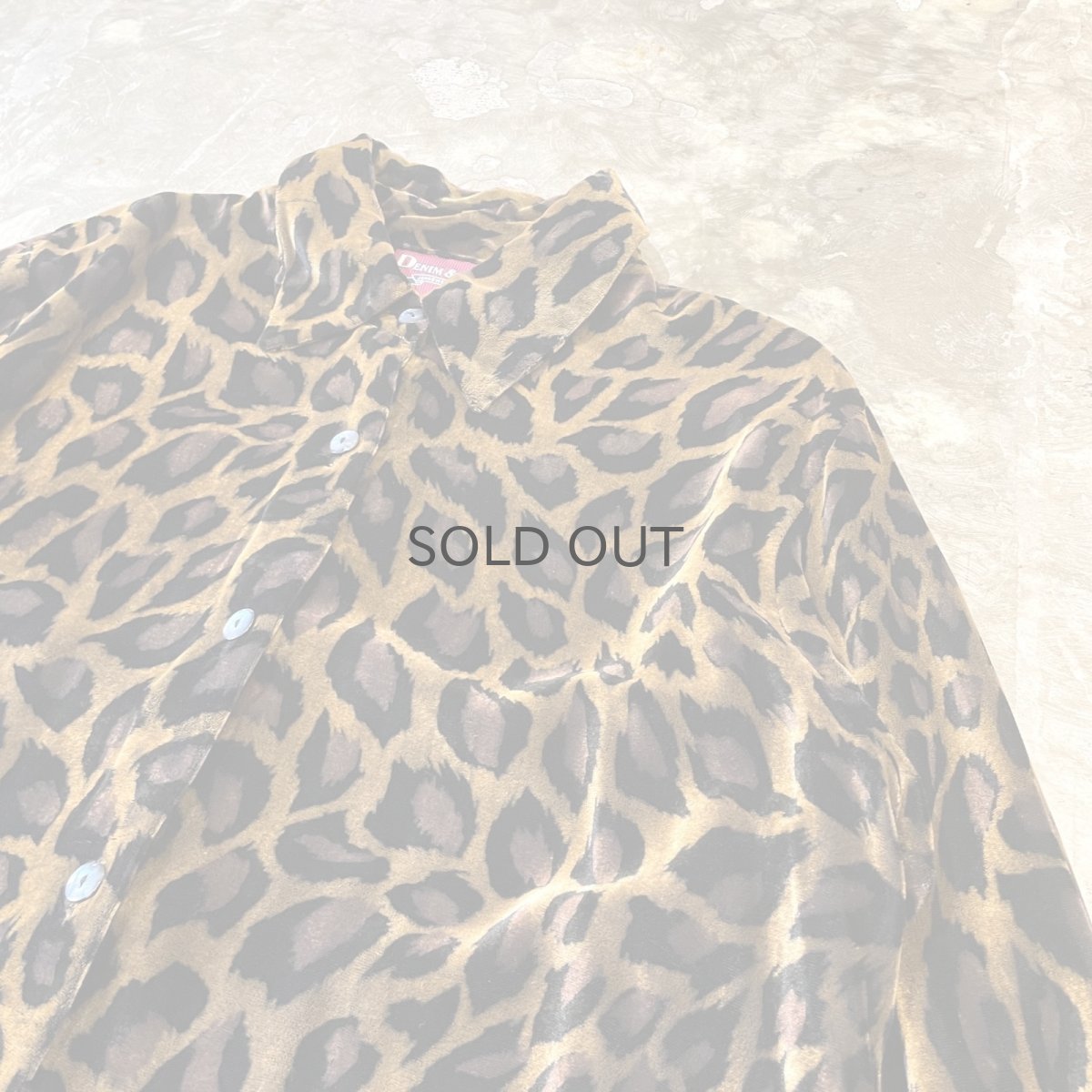 画像4: ALL OVER LEOPARD PATTERN VELOUR L/S SHIRT / Mens S (4)