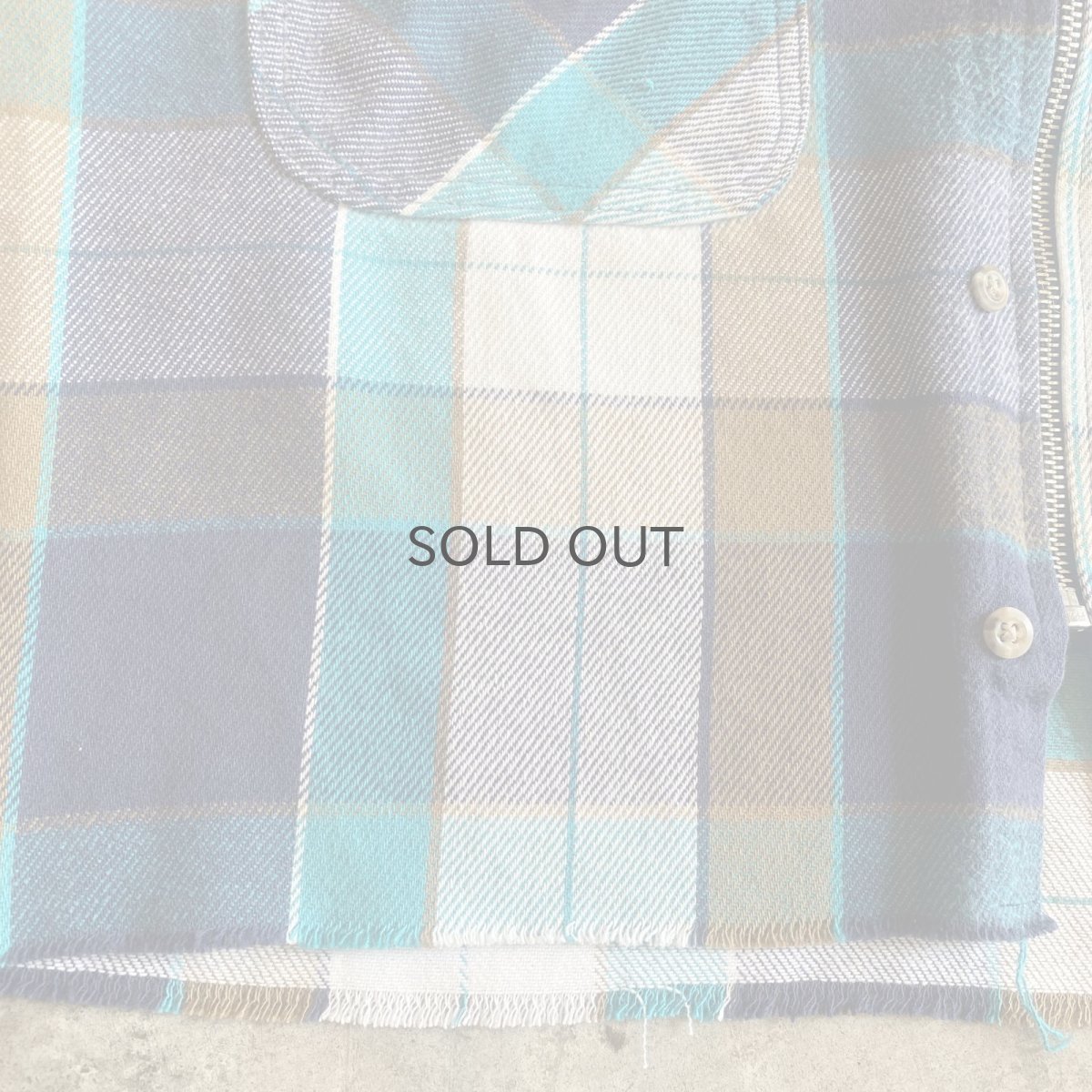 画像7: 【Wiz&Witch】"WANDERER" NO COLLAR ZIP UP FLANNEL SHIRT / OS (7)