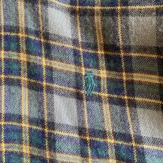 画像6: 【POLO】CUT OFF DESIGN STAND COLLAR CHECK PATTERN SHIRT / Ladies L (6)