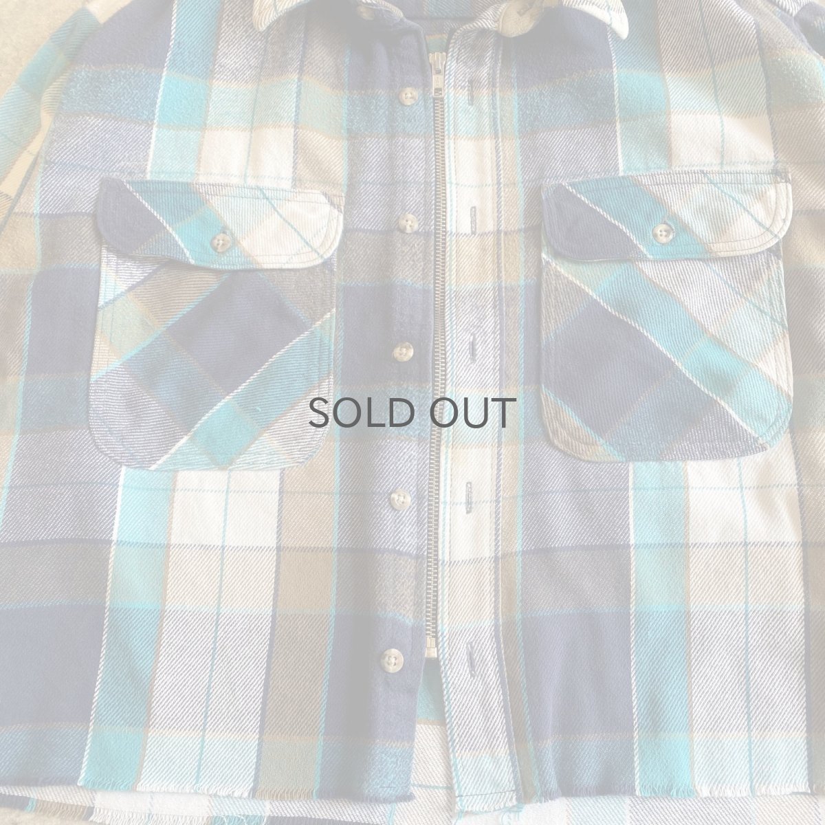 画像5: 【Wiz&Witch】"WANDERER" NO COLLAR ZIP UP FLANNEL SHIRT / OS (5)