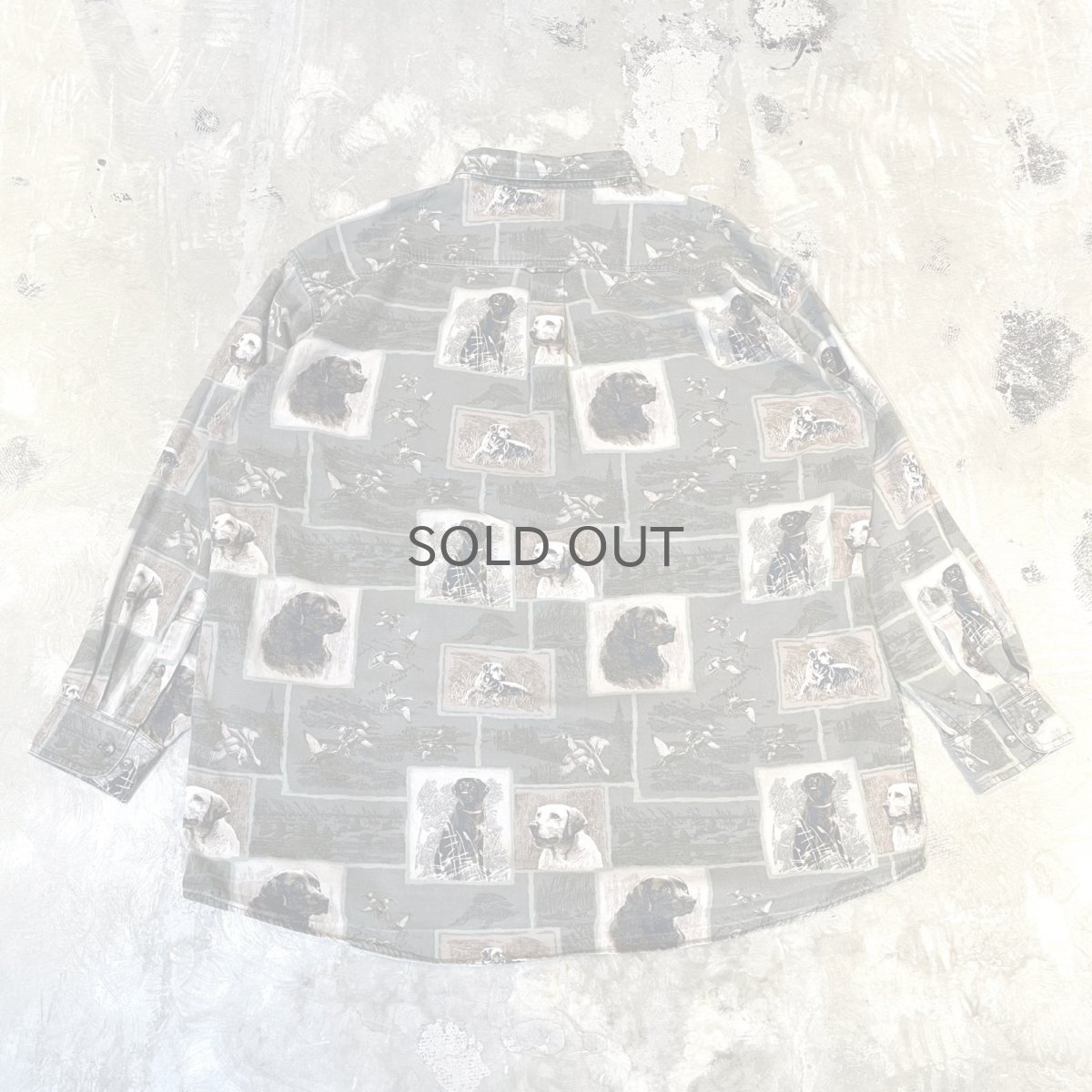 画像2: ALL OVER DOG GRAPHIC PATTERN L/S SHIRT / Mens 2XL (2)