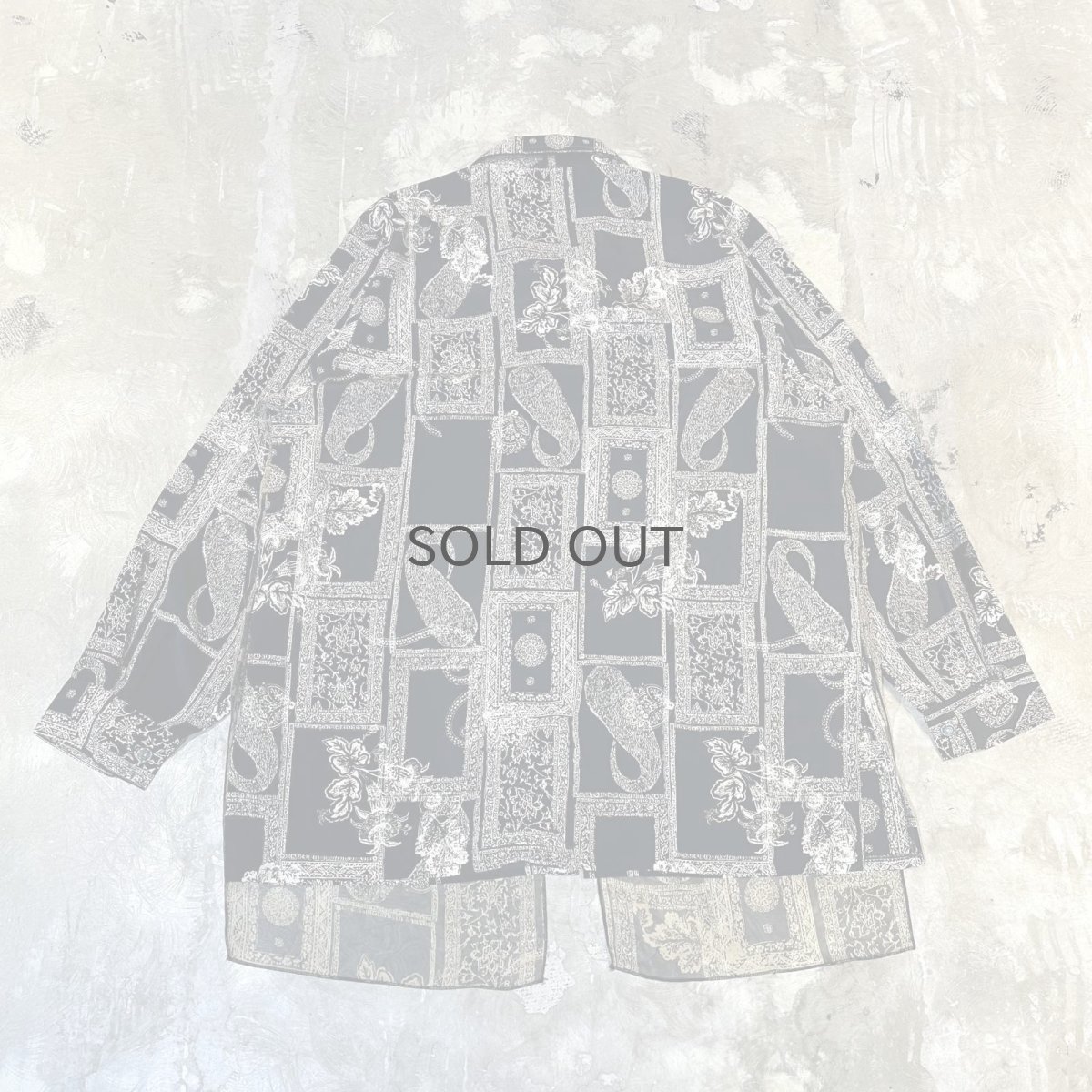画像2: ALL OVER PATTERN FRONT LAYERED L/S SHIRT / Mens S (2)