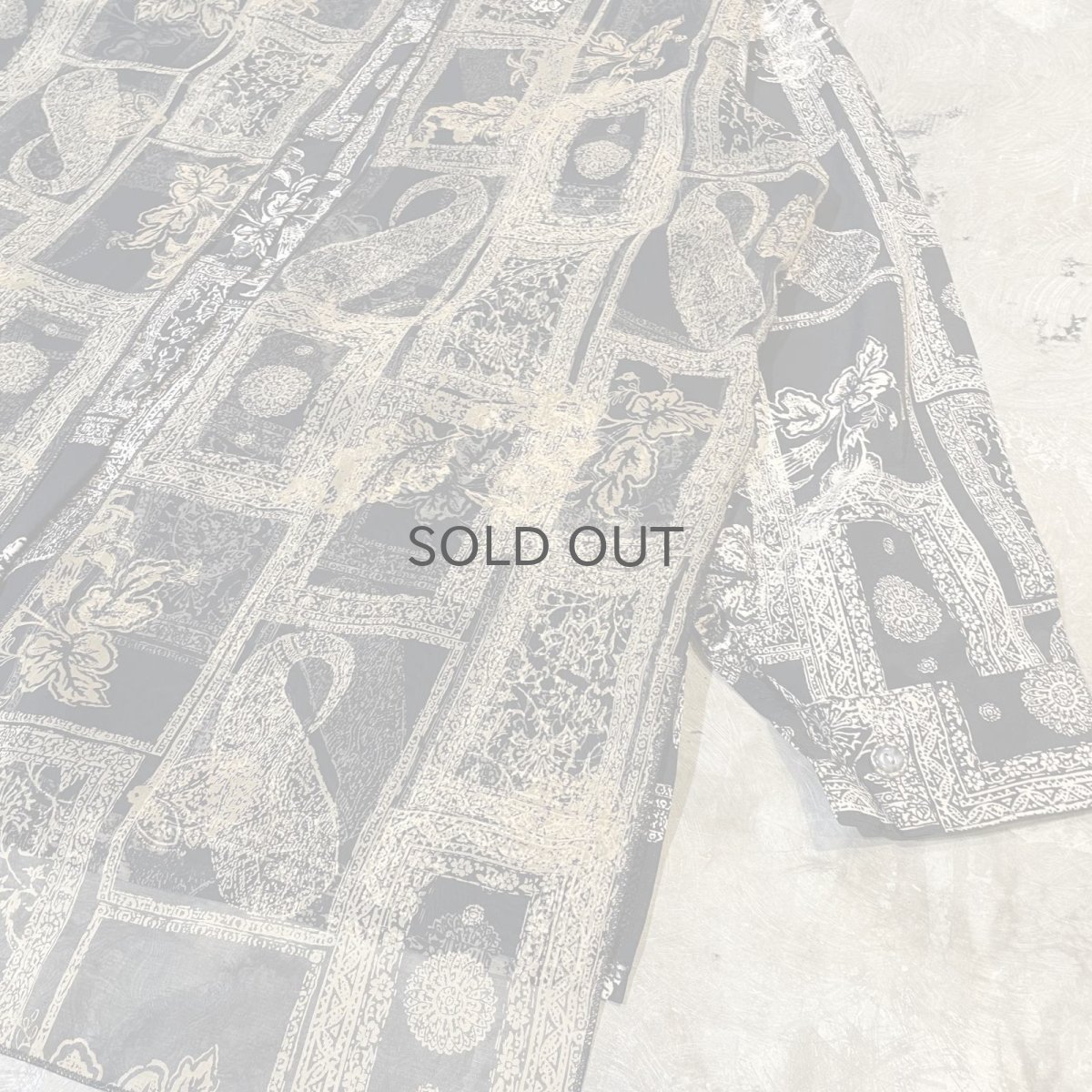 画像6: ALL OVER PATTERN FRONT LAYERED L/S SHIRT / Mens S (6)