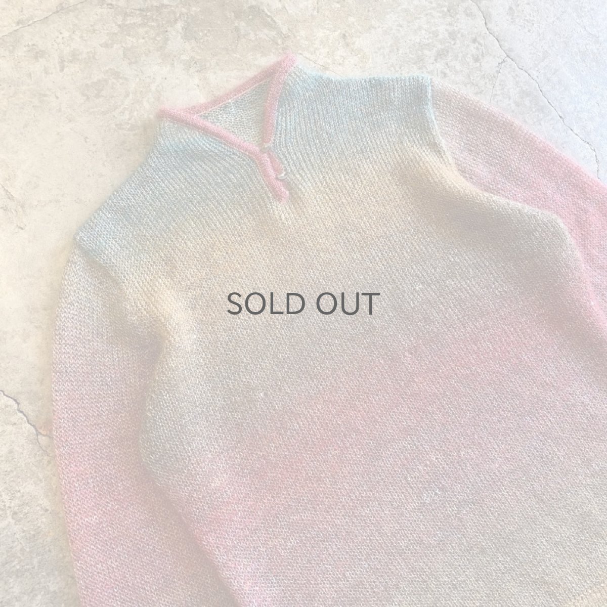 画像3: COLOR GRADATION BORDER PATTERN RIB KNIT TOPS / Ladies M (3)