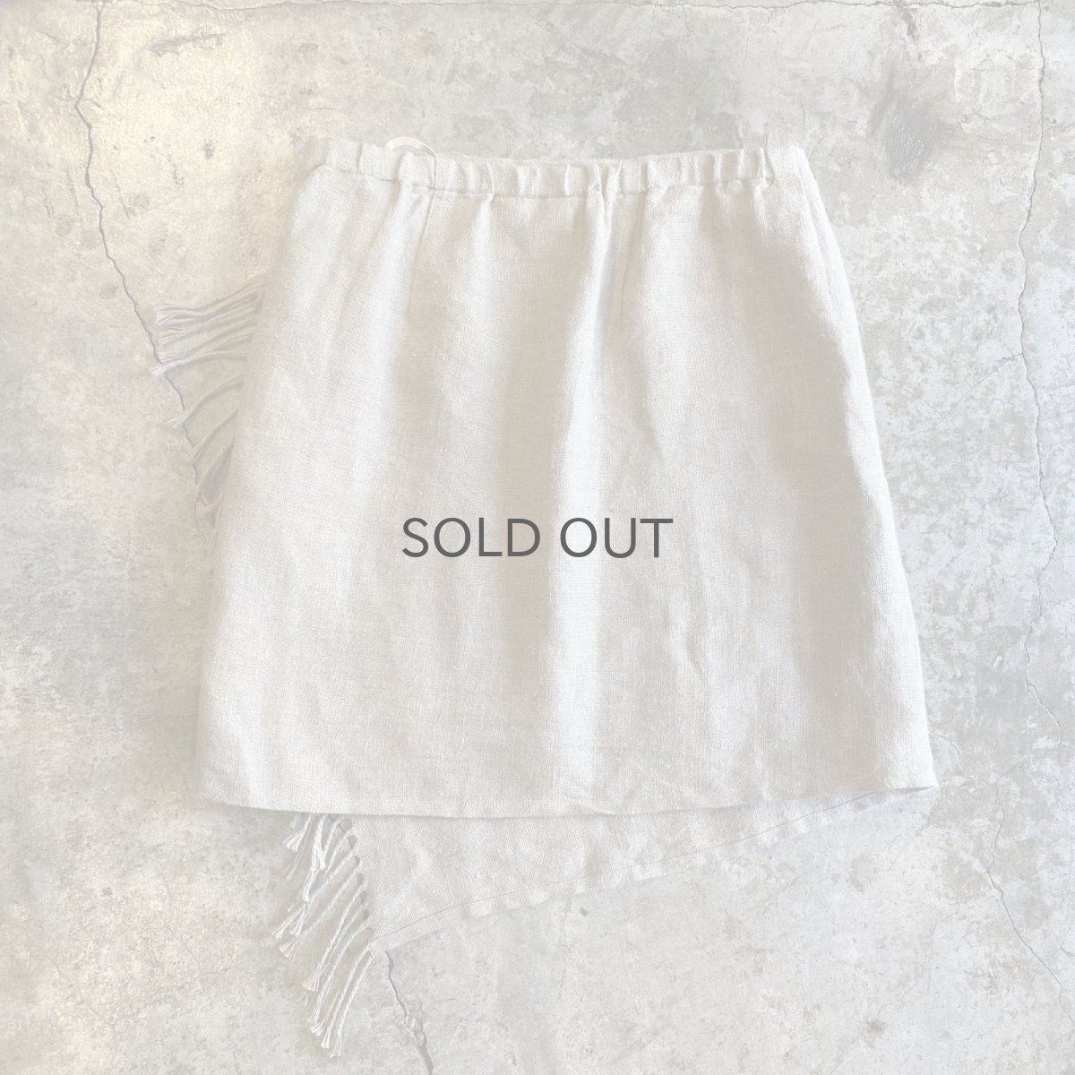 画像2: 【DENY】DESIGN WRAP LINEN SKIRT / W28~W30 / MADE IN USA (2)