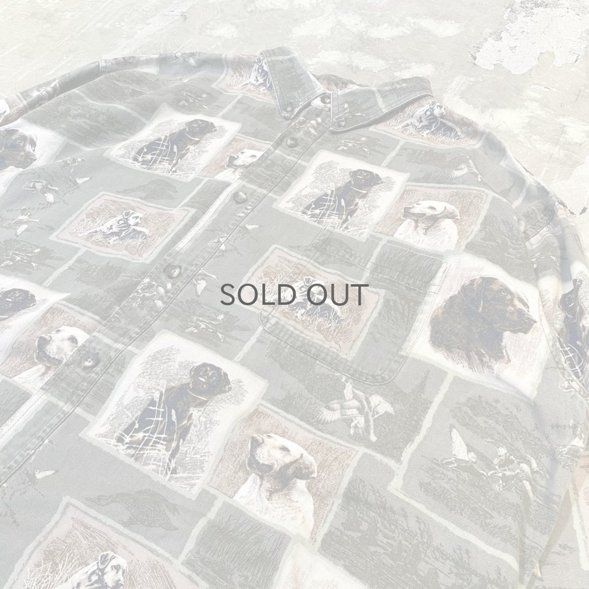 画像4: ALL OVER DOG GRAPHIC PATTERN L/S SHIRT / Mens 2XL (4)