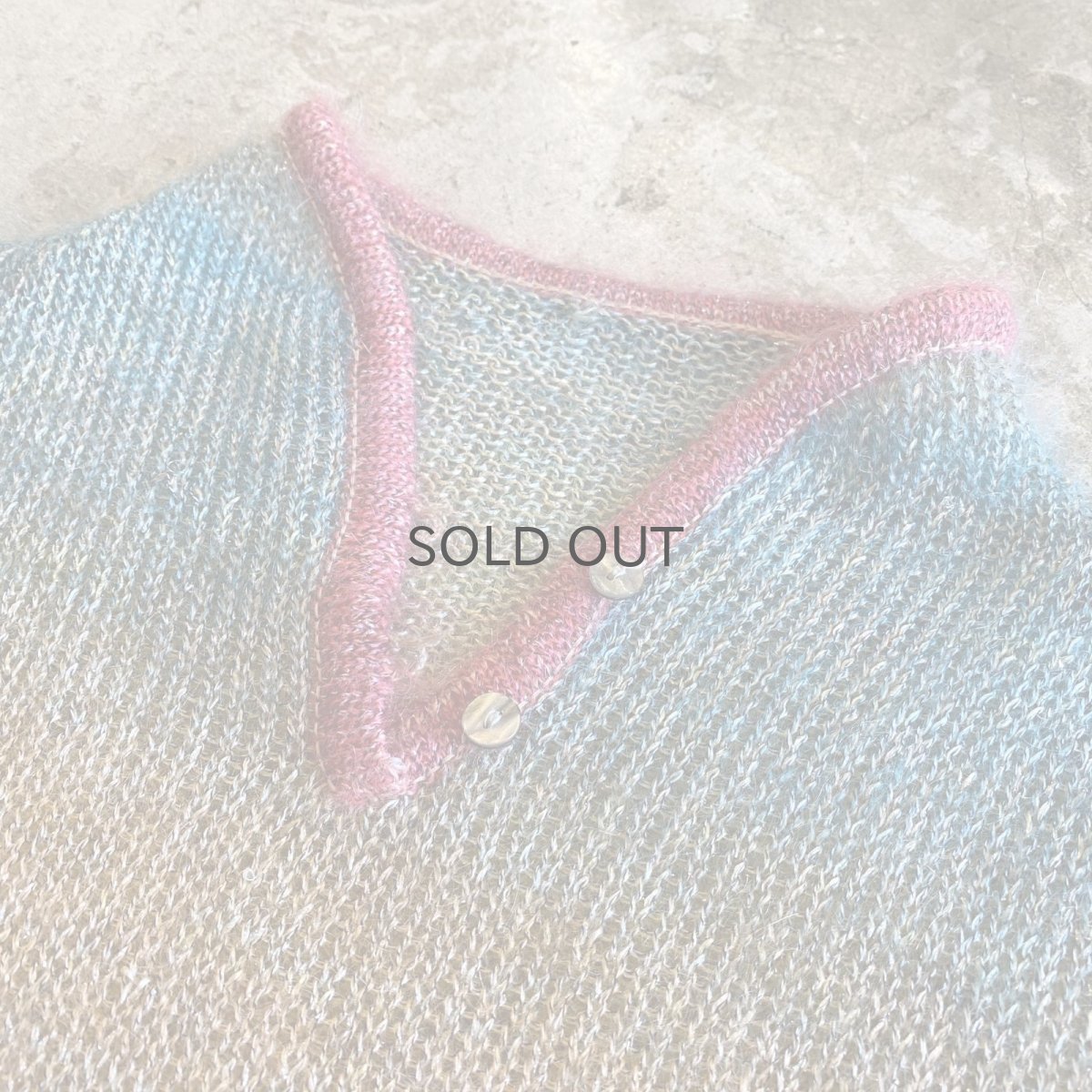 画像8: COLOR GRADATION BORDER PATTERN RIB KNIT TOPS / Ladies M (8)