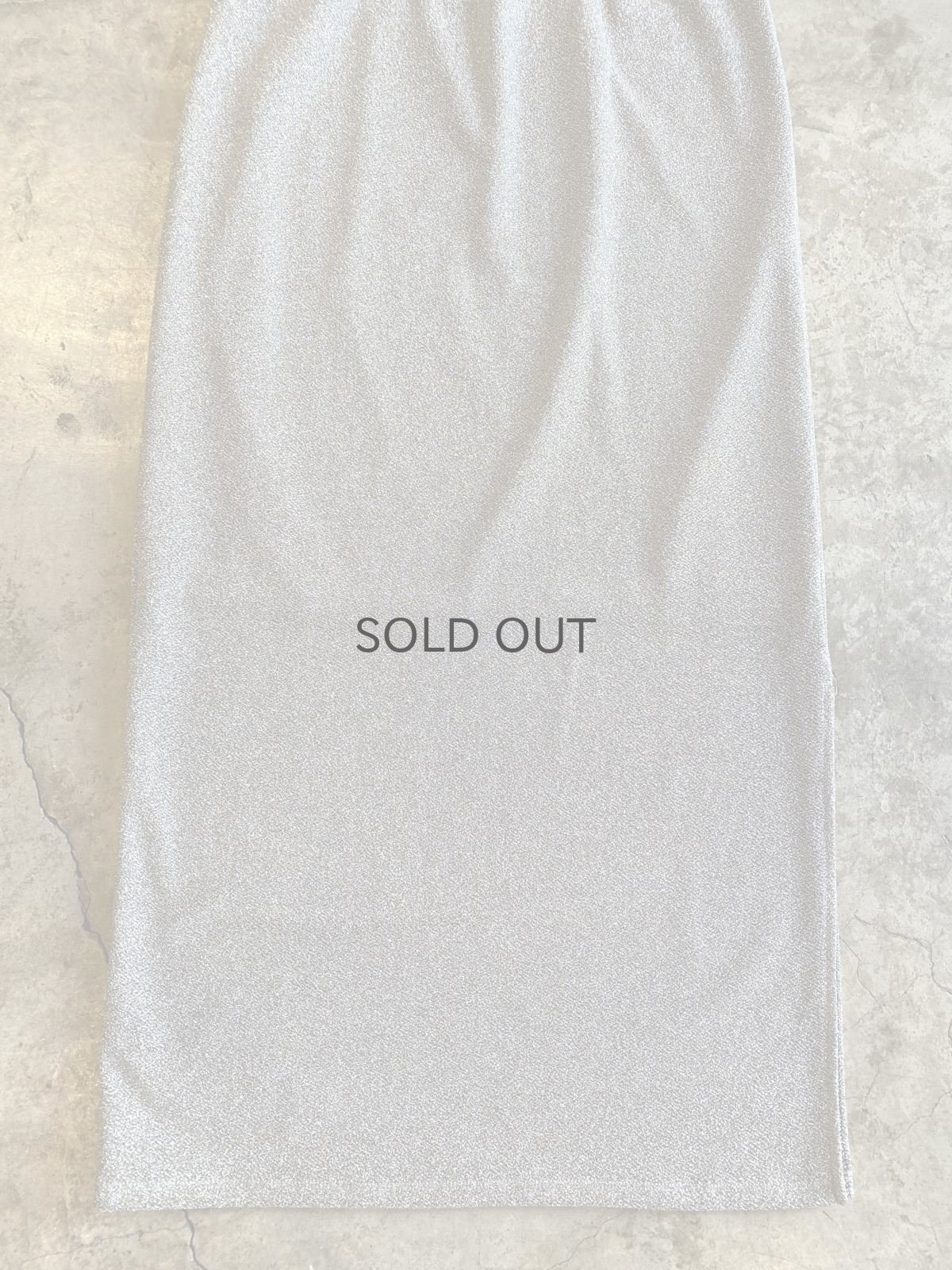 画像5: SILVER COLOR GLITTER SIDE SLIT DESIGN SKIRT / W25~W34 (5)