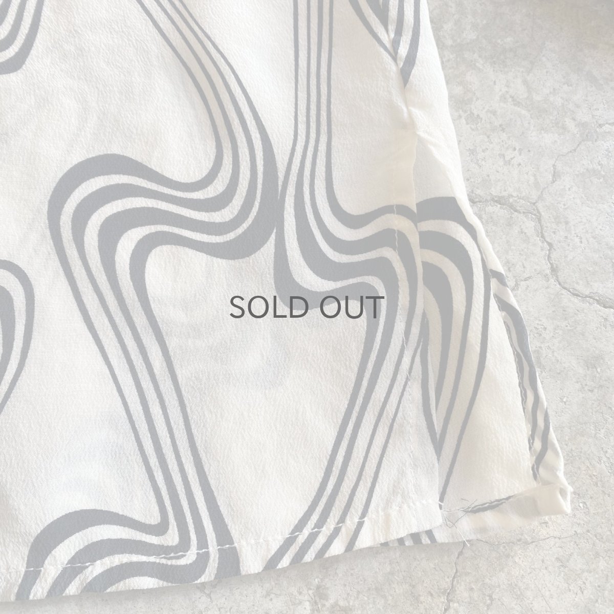 画像7: MONOCHROME COLOR ALL OVER PATTERN SILK SHIRT / Ladies XL(L) (7)