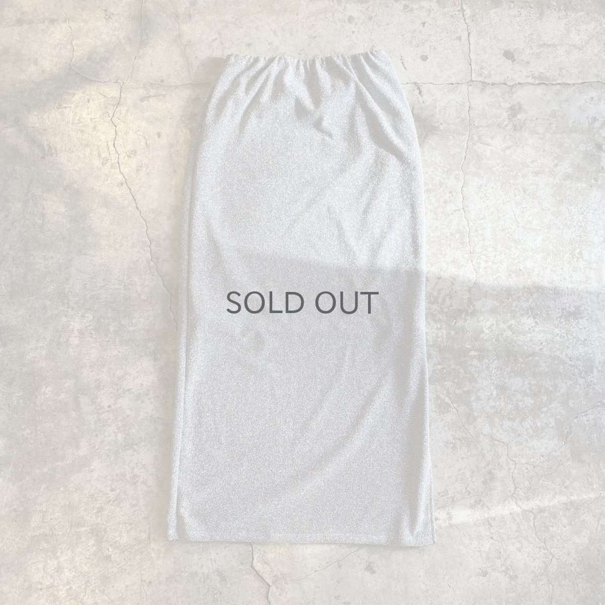 画像2: SILVER COLOR GLITTER SIDE SLIT DESIGN SKIRT / W25~W34 (2)