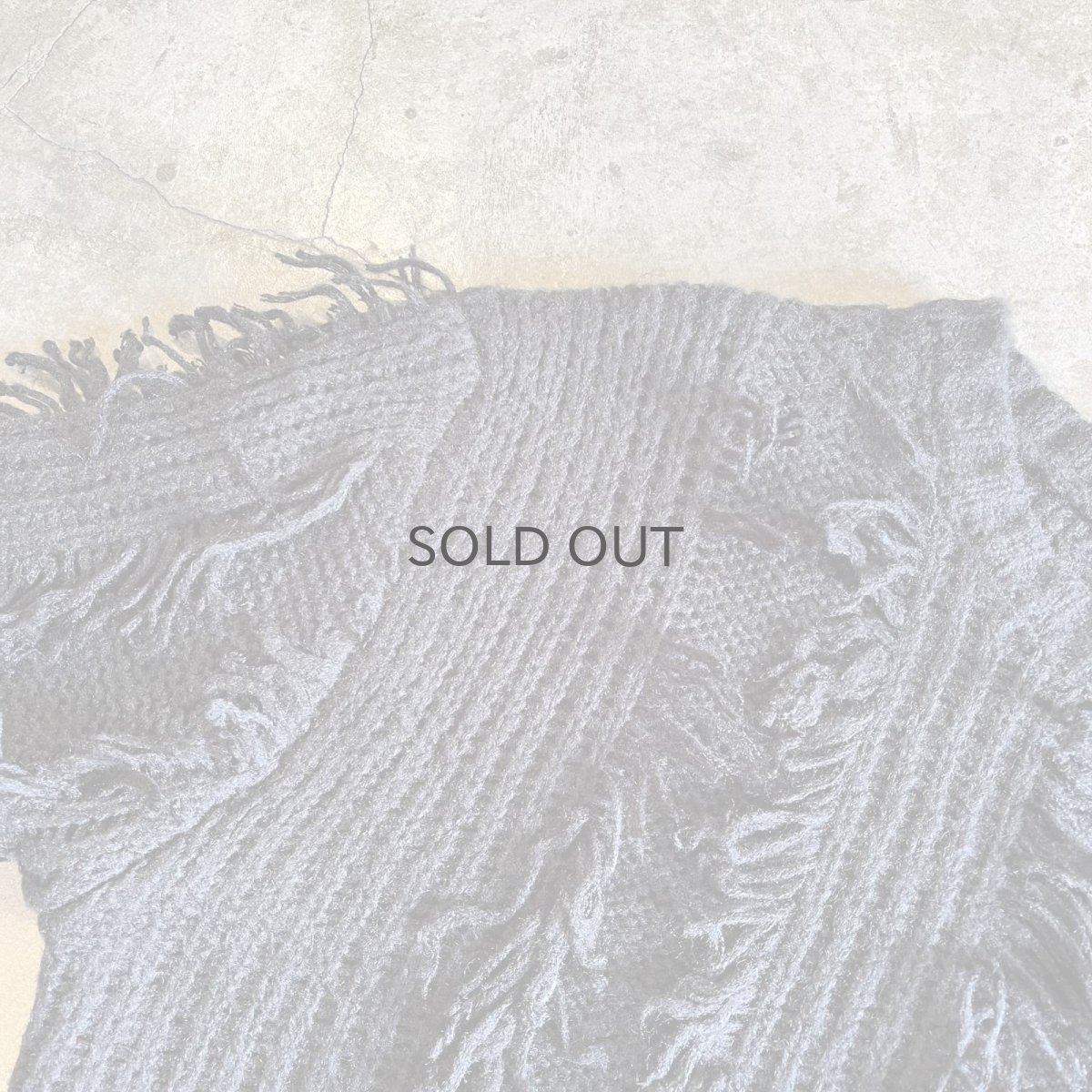 画像9: FRINGE LINE DESIGN SHORT KNIT SWEATER / Ladies M (9)