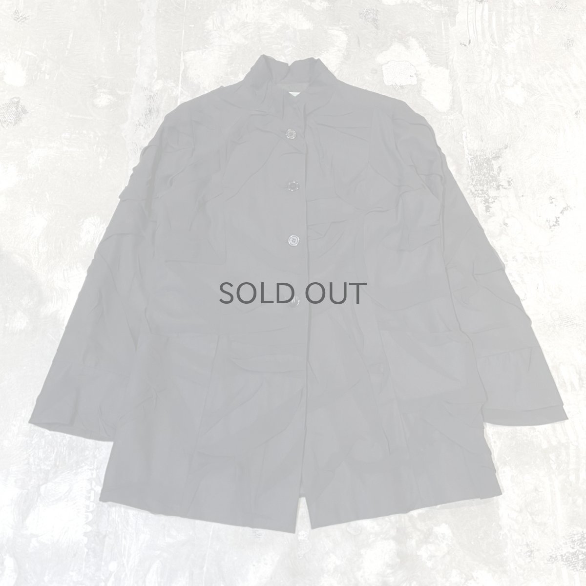 画像1: ALL OVER WASHER DESIGN HI-NECK L/S SHIRT / Mens M / MADE IN ITALY (1)