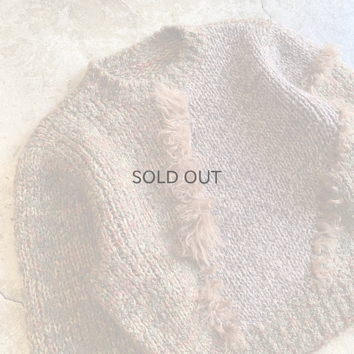 画像3: POINT DESIGN FUR MIX KNIT SWEATER / Ladies M (3)