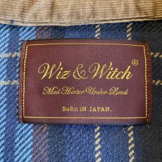 画像13: 【Wiz&Witch】"WANDERER" NO COLLAR ZIP UP FLANNEL SHIRT / OS (13)