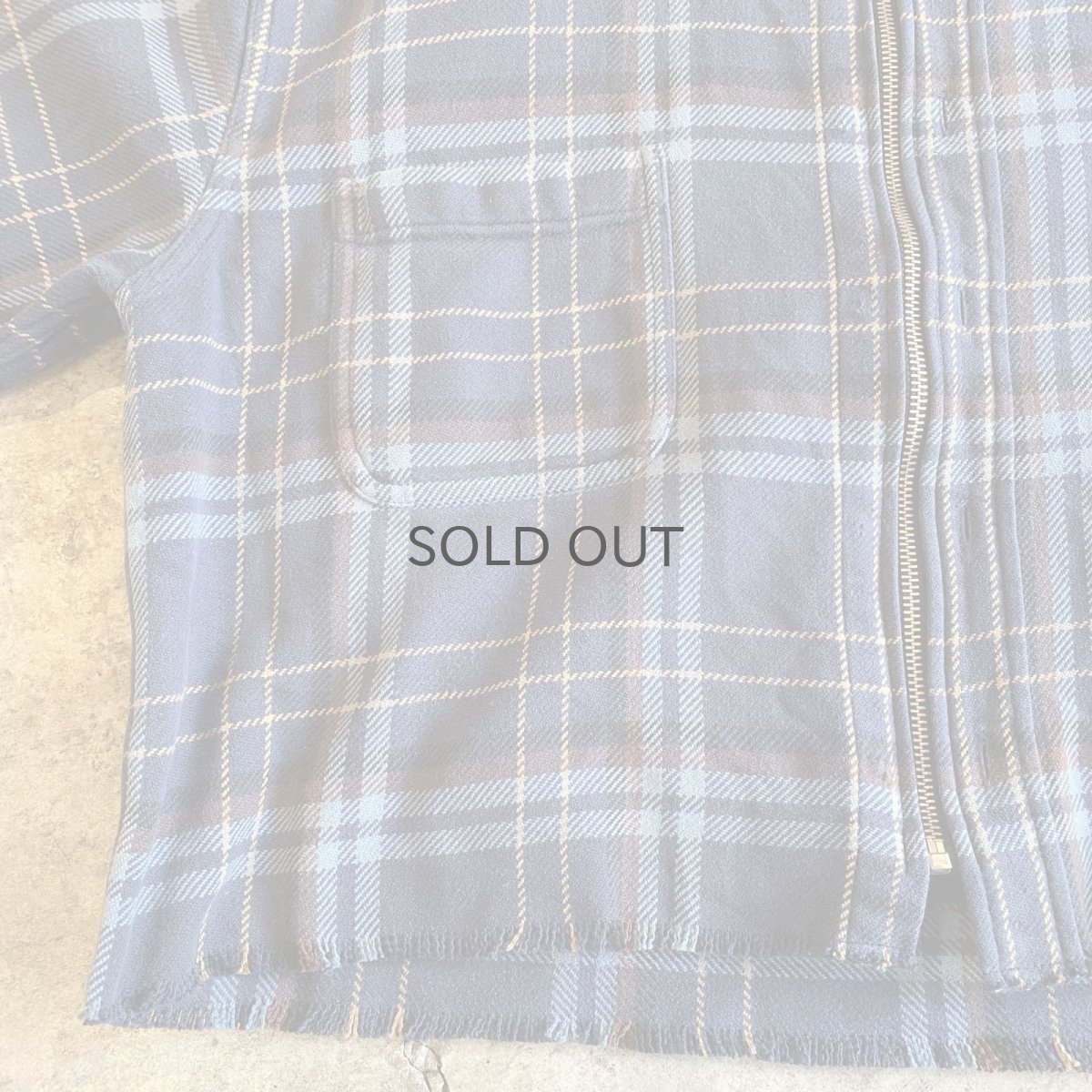 画像6: 【Wiz&Witch】"WANDERER" NO COLLAR ZIP UP FLANNEL SHIRT / OS (6)