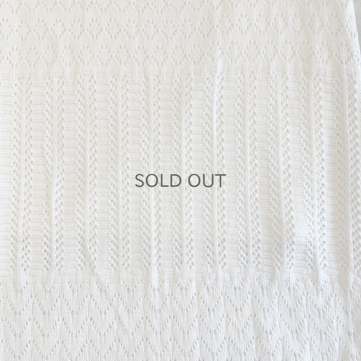 画像9: ALL OVER MIX PUNCHING LACE DESIGN COTTON LONG SKIRT / ~W30 (9)