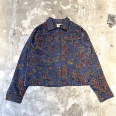 画像1: ALL OVER FLORAL GRAPHIC PATTERN GOBELIN JACKET / Mens M(S) (1)