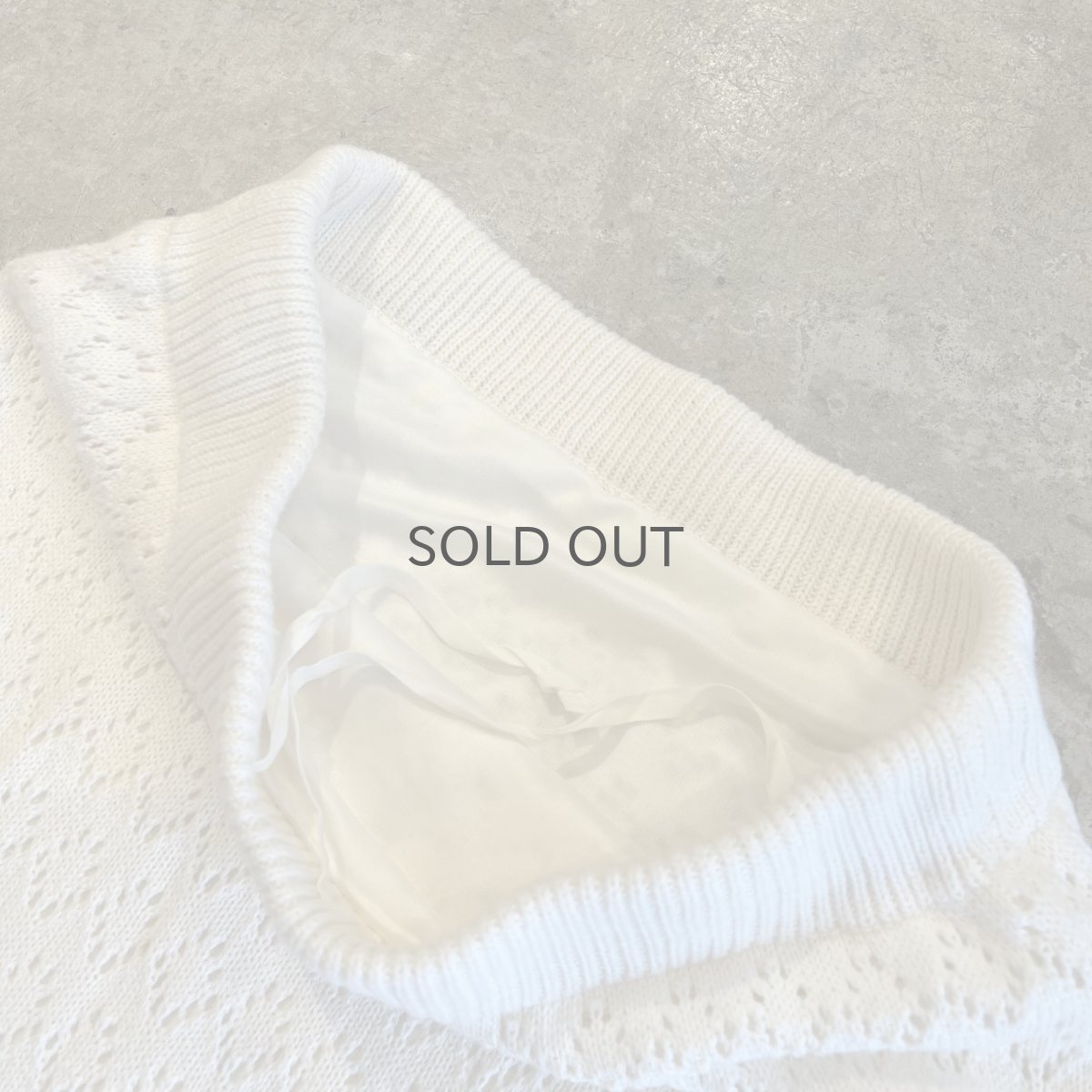 画像7: ALL OVER MIX PUNCHING LACE DESIGN COTTON LONG SKIRT / ~W30 (7)