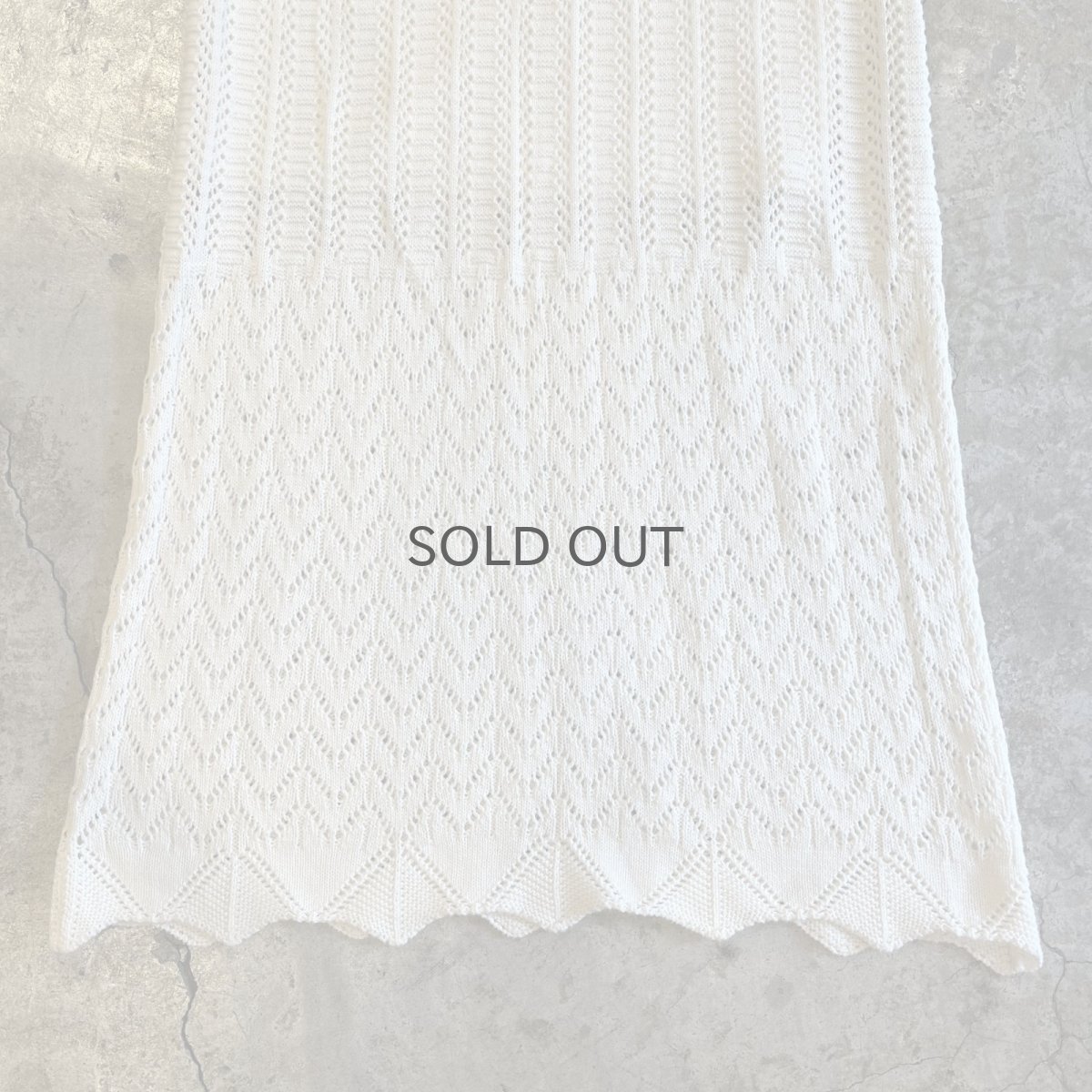 画像10: ALL OVER MIX PUNCHING LACE DESIGN COTTON LONG SKIRT / ~W30 (10)