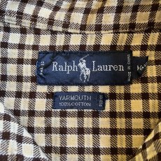 画像12: 【RALPH LAUREN】CHECK PATTERN DOWN DAMAGE SHORT DESIGN L/S SHIRT / Ladies L(M) (12)