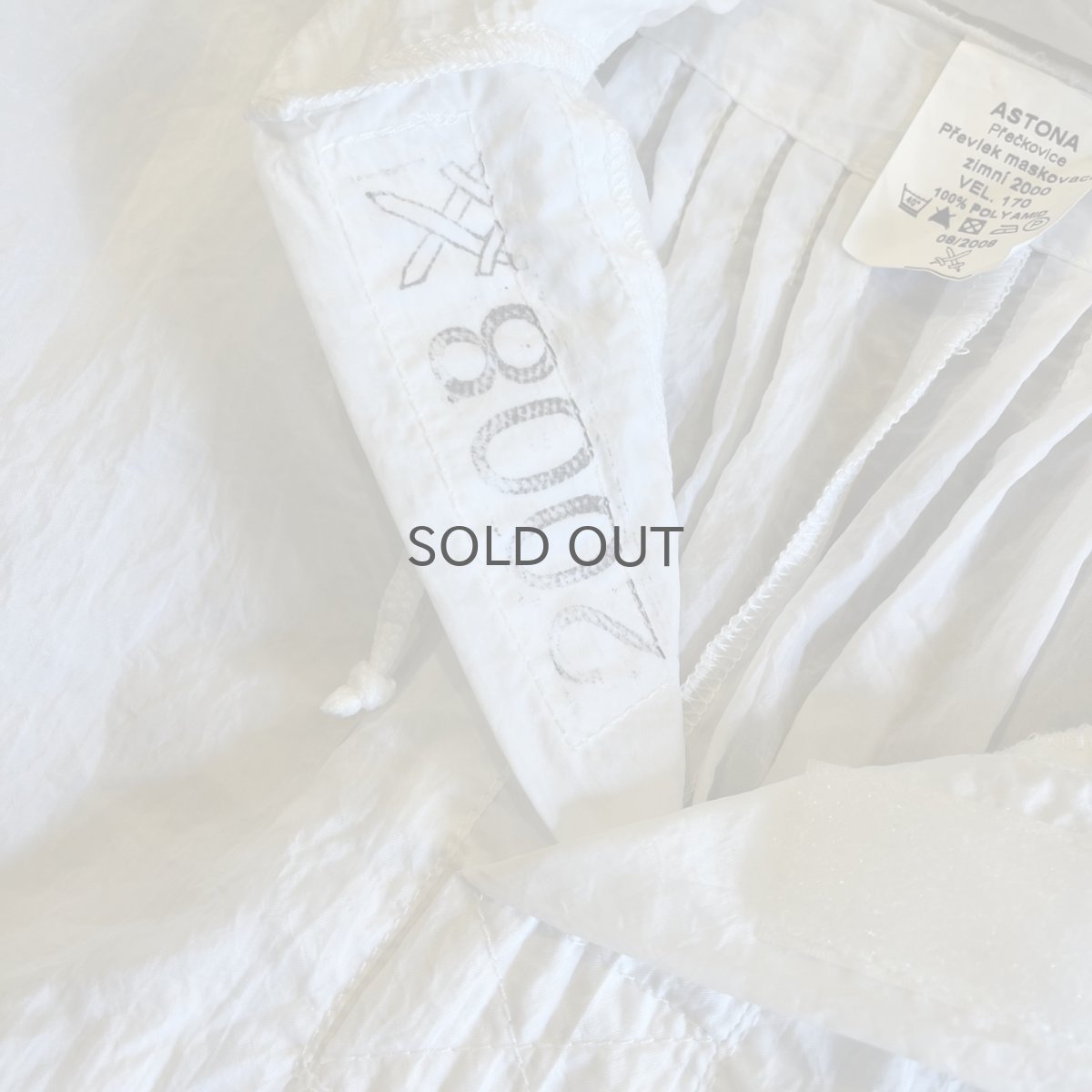 画像11: WHITE COLOR SHEER DESIGN MILITARY HOODIE / Ladies XL (11)