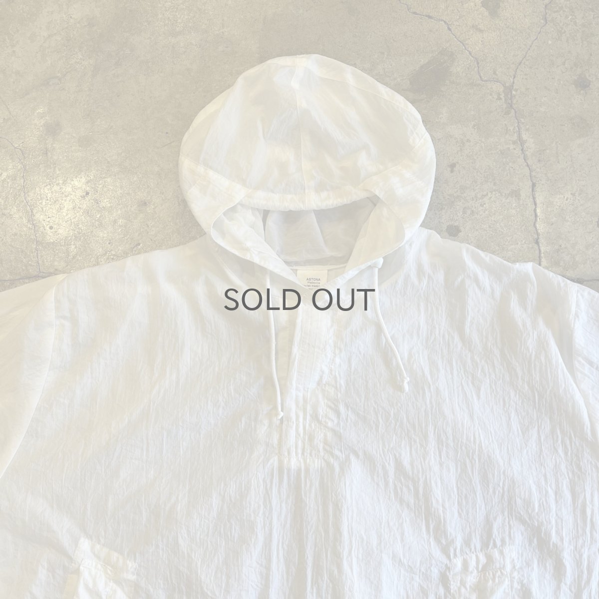 画像8: WHITE COLOR SHEER DESIGN MILITARY HOODIE / Ladies XL (8)