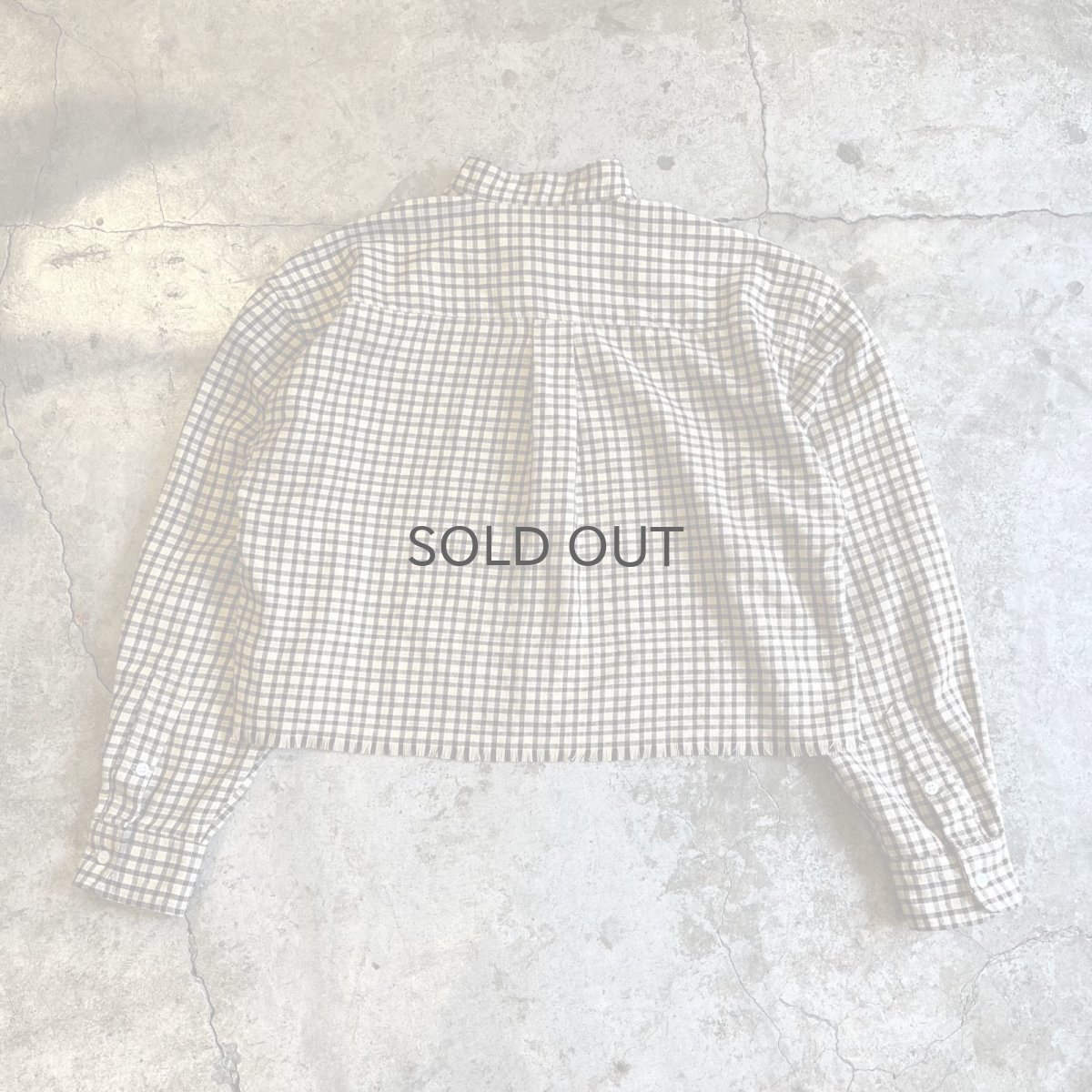 画像2: 【RALPH LAUREN】CHECK PATTERN DOWN DAMAGE SHORT DESIGN L/S SHIRT / Ladies L(M) (2)