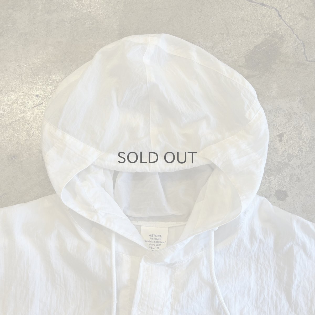 画像9: WHITE COLOR SHEER DESIGN MILITARY HOODIE / Ladies XL (9)