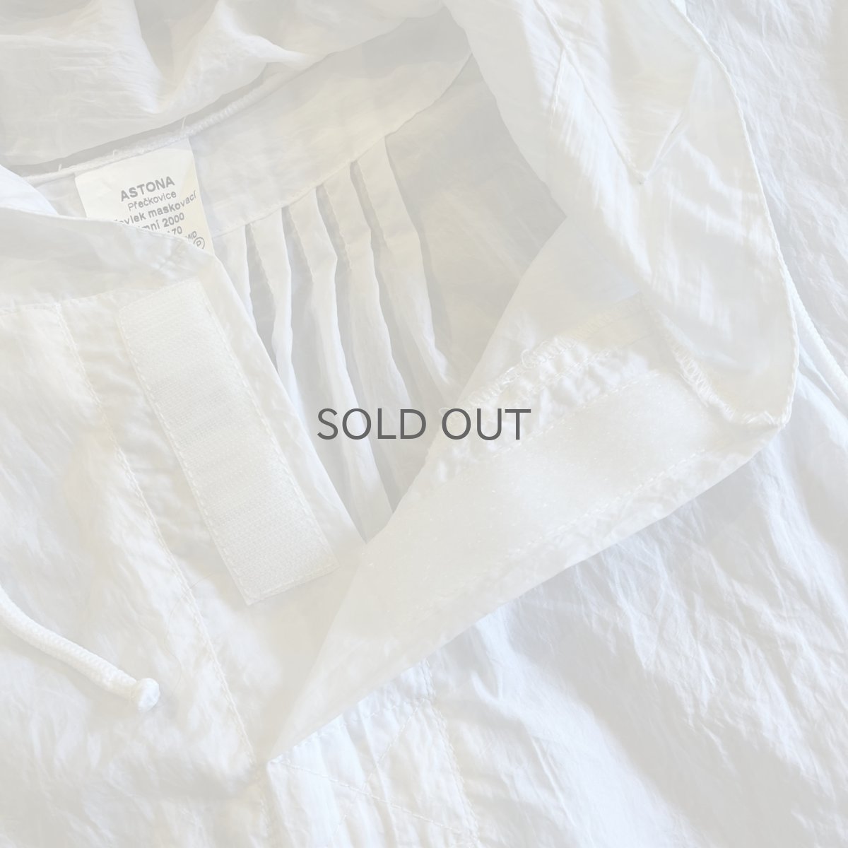 画像10: WHITE COLOR SHEER DESIGN MILITARY HOODIE / Ladies XL (10)