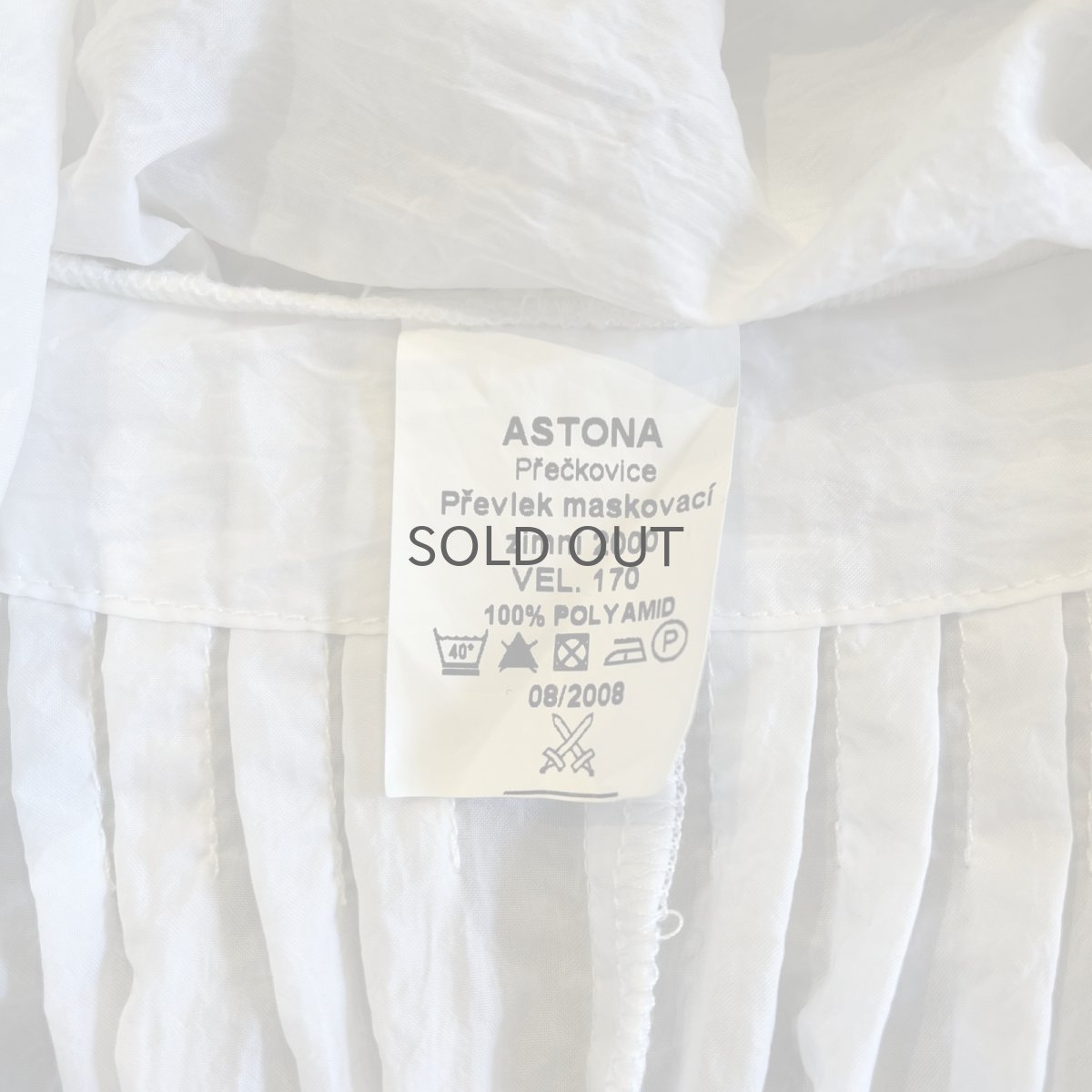 画像12: WHITE COLOR SHEER DESIGN MILITARY HOODIE / Ladies XL (12)