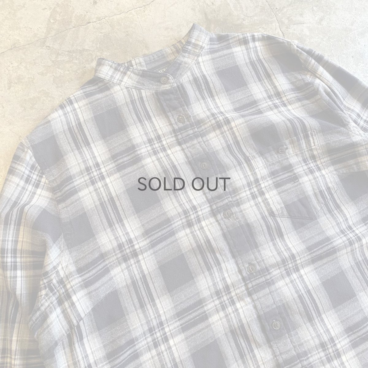 画像3: 【LAUREN RALPH LAUREN】CUT OFF DESIGN STAND COLLAR FLANNEL SHIRT / Ladies 1X(L) (3)