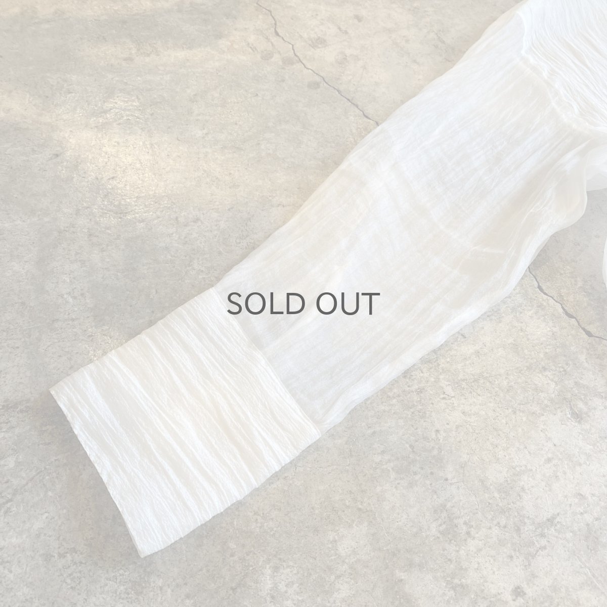 画像7: WHITE COLOR DESIGN SHEER L/S SHIRT / Ladies L (7)