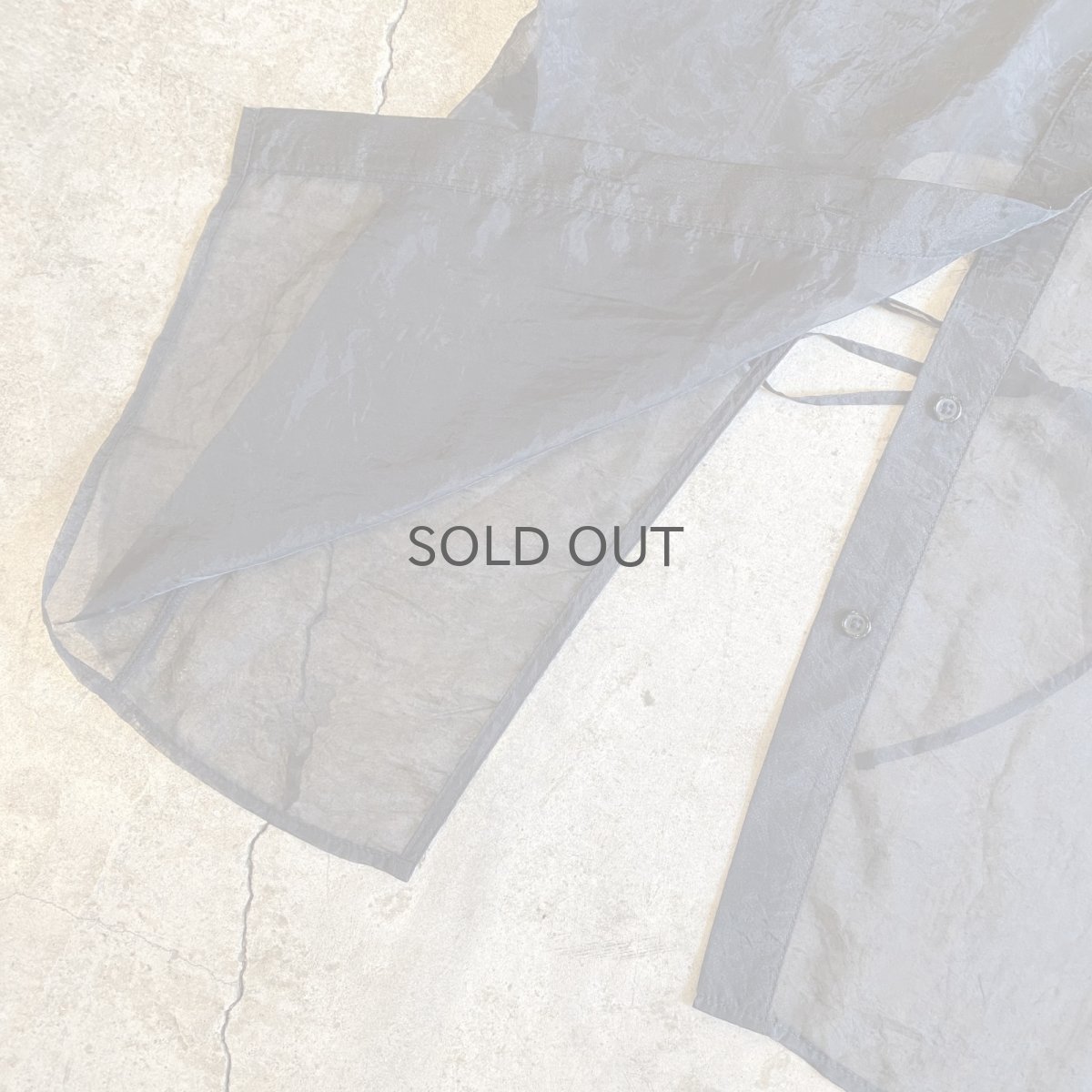 画像6: BACK DESIGN BLACK COLOR DESIGN SHEER SHIRT / Ladies M (6)