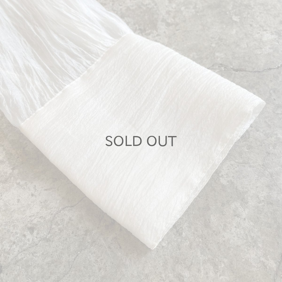 画像9: WHITE COLOR DESIGN SHEER L/S SHIRT / Ladies L (9)