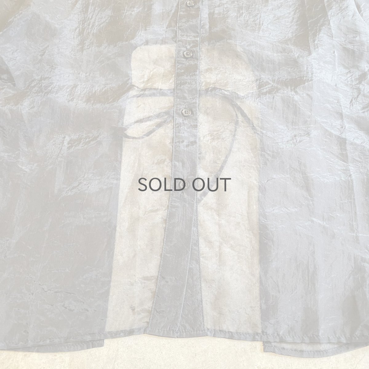 画像9: BACK DESIGN BLACK COLOR DESIGN SHEER SHIRT / Ladies M (9)