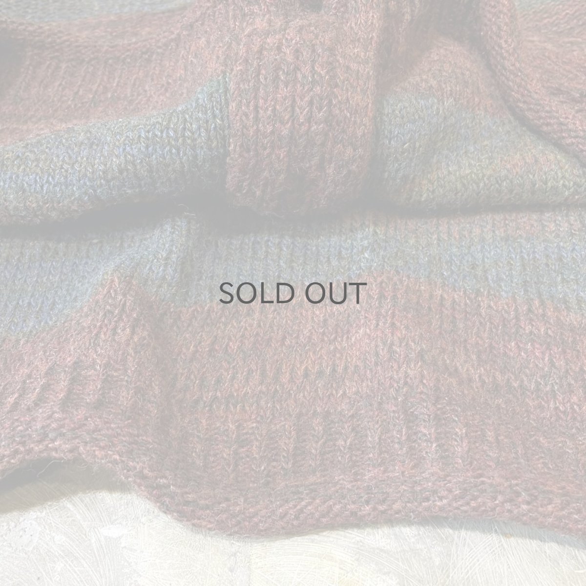 画像8: MULTI BORDER PATTERN KNIT CARDIGAN / Mens M / MADE IN ITALY (8)