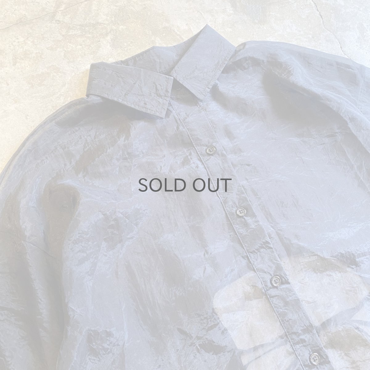 画像3: BACK DESIGN BLACK COLOR DESIGN SHEER SHIRT / Ladies M (3)