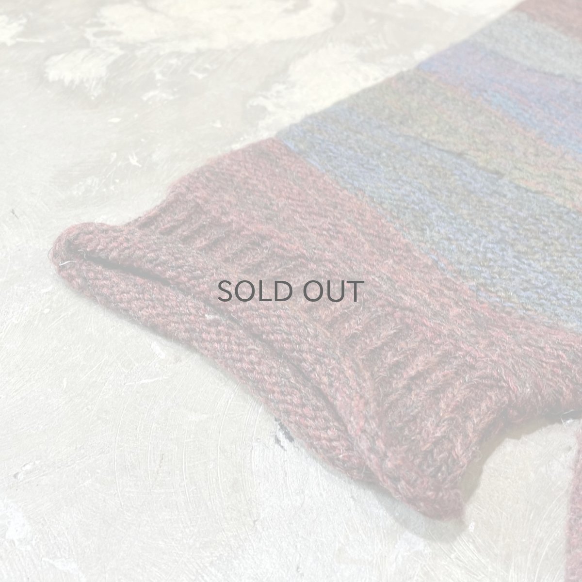 画像7: MULTI BORDER PATTERN KNIT CARDIGAN / Mens M / MADE IN ITALY (7)