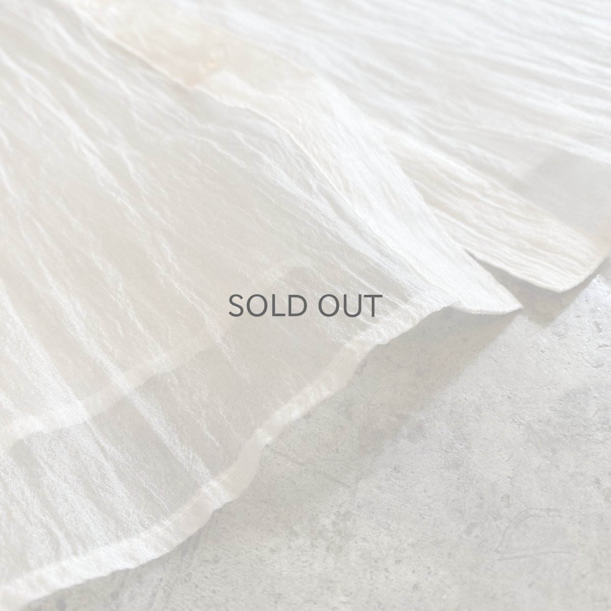 画像12: WHITE COLOR DESIGN SHEER L/S SHIRT / Ladies L (12)