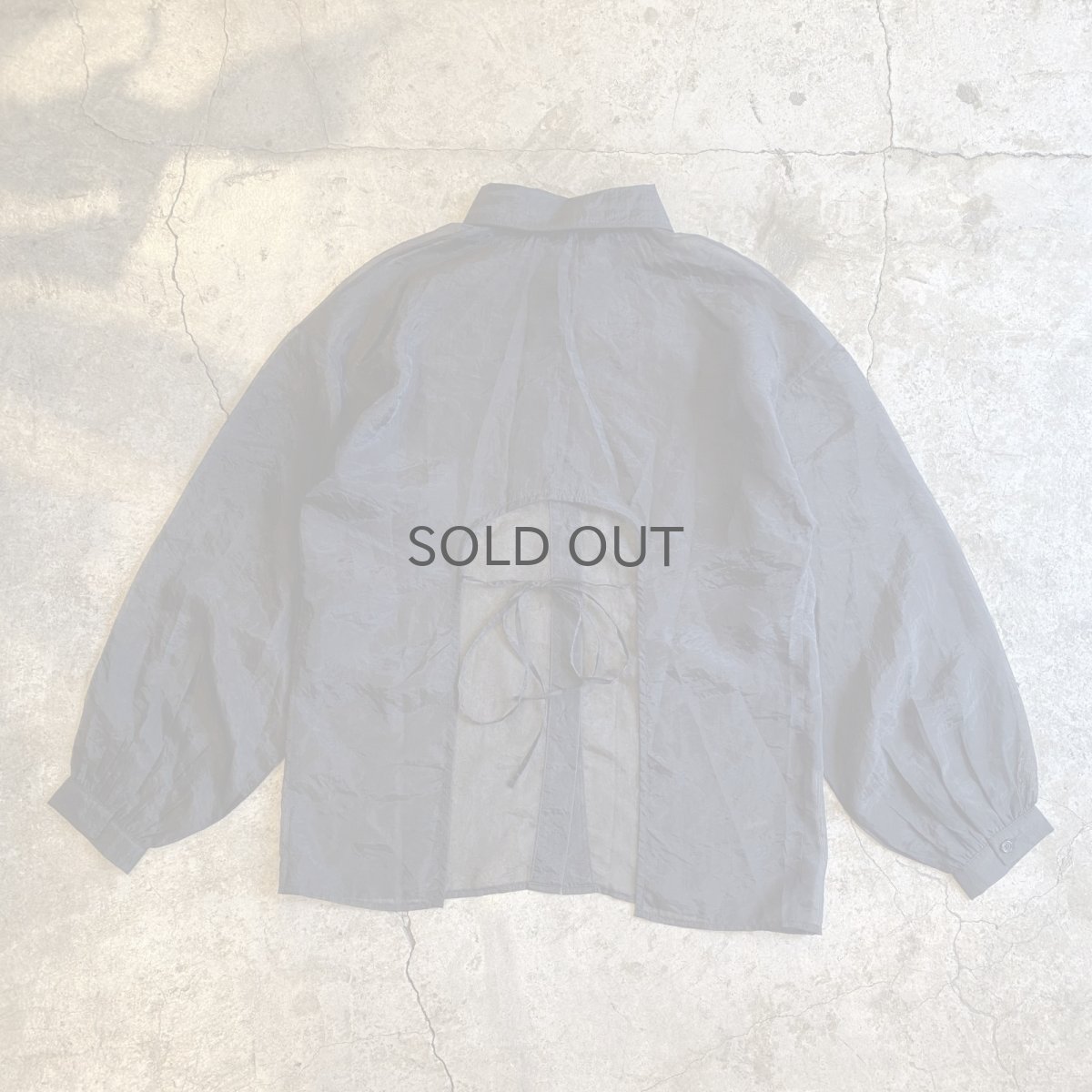 画像2: BACK DESIGN BLACK COLOR DESIGN SHEER SHIRT / Ladies M (2)