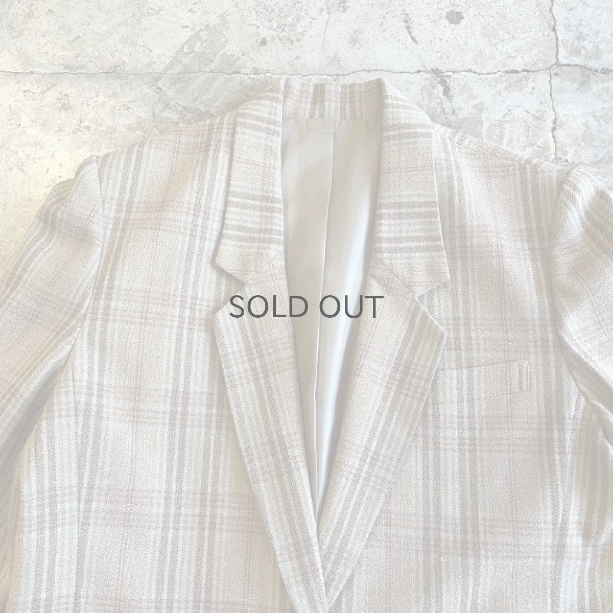 画像9: MADRAS CHECK PATTERN DESIGN TAILORED JACKET / Ladies M  (9)