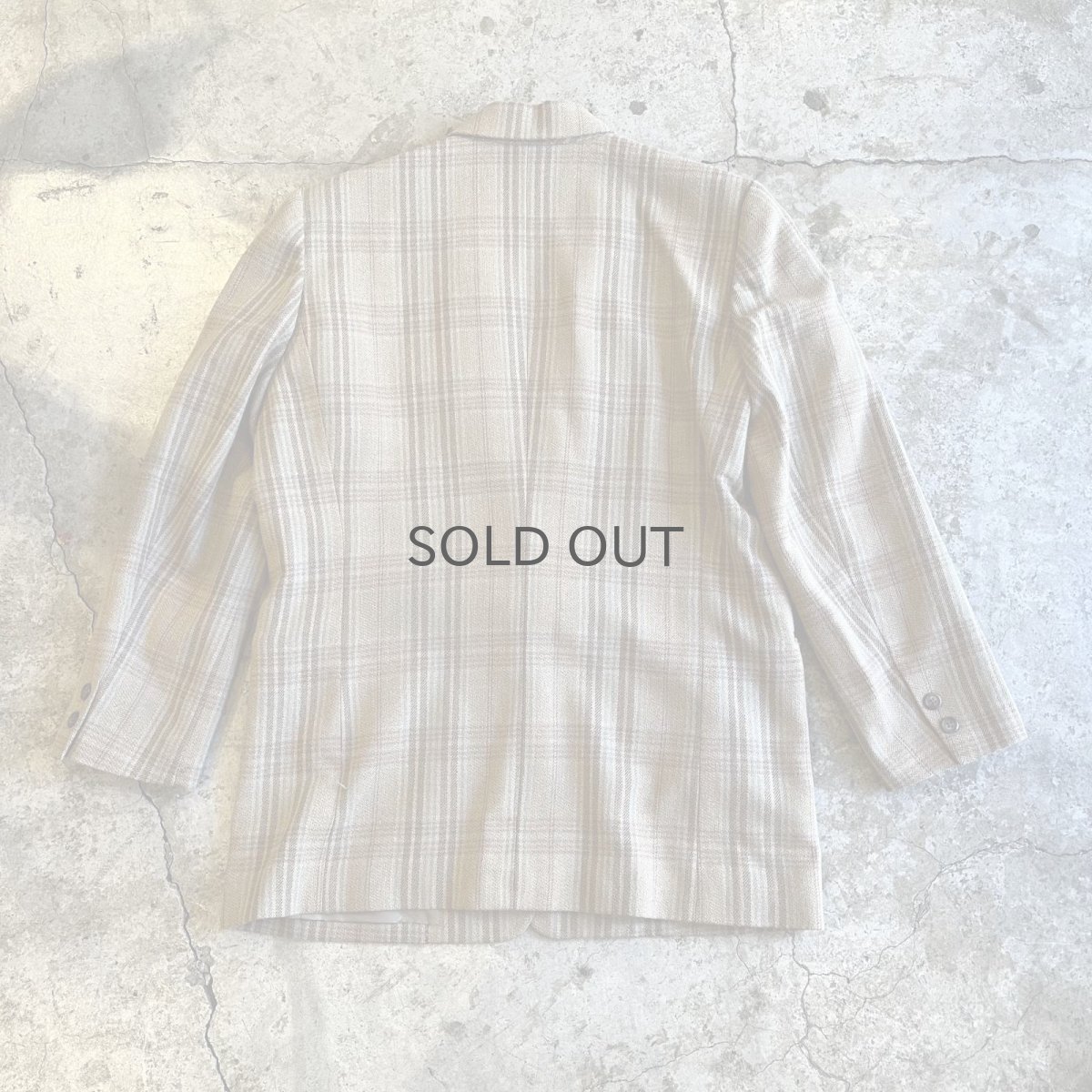 画像2: MADRAS CHECK PATTERN DESIGN TAILORED JACKET / Ladies M  (2)