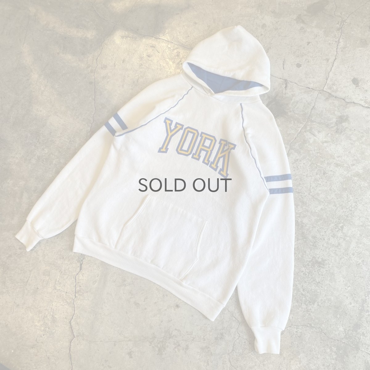 画像4: 80's "YORK" LOGO PRINTED DESIGN COLOR SWEAT HOODIE / Ladies XL(L) (4)