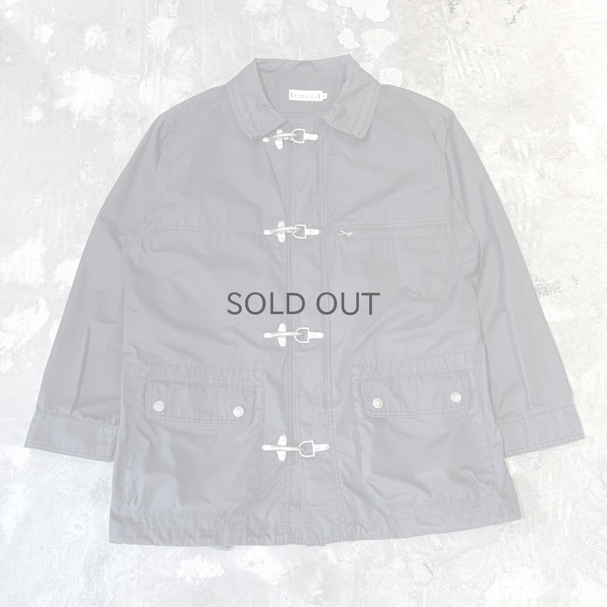 画像1: CHARCOAL COLOR MULTI POCKET FIREMAN JACKET / Mens M(L) (1)