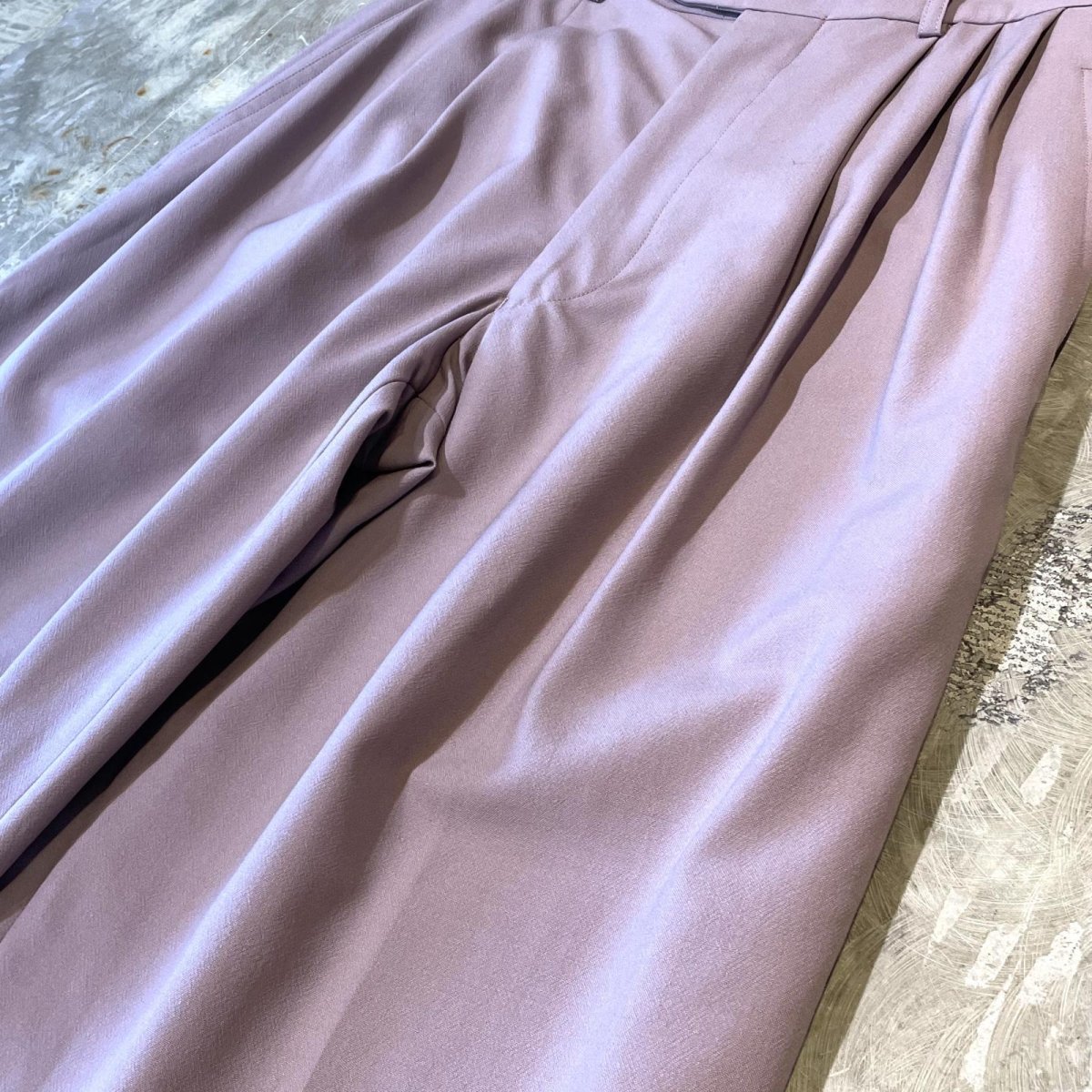 画像4: PALE PURPLE COLOR 3TUCKSTRAIGHT SLACKS / W30 (4)