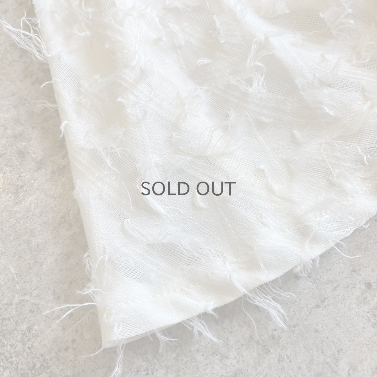 画像4: ALL OVER SHORT FRINGE DESIGN SHEER A LINE SKIRT / W24~30 (4)