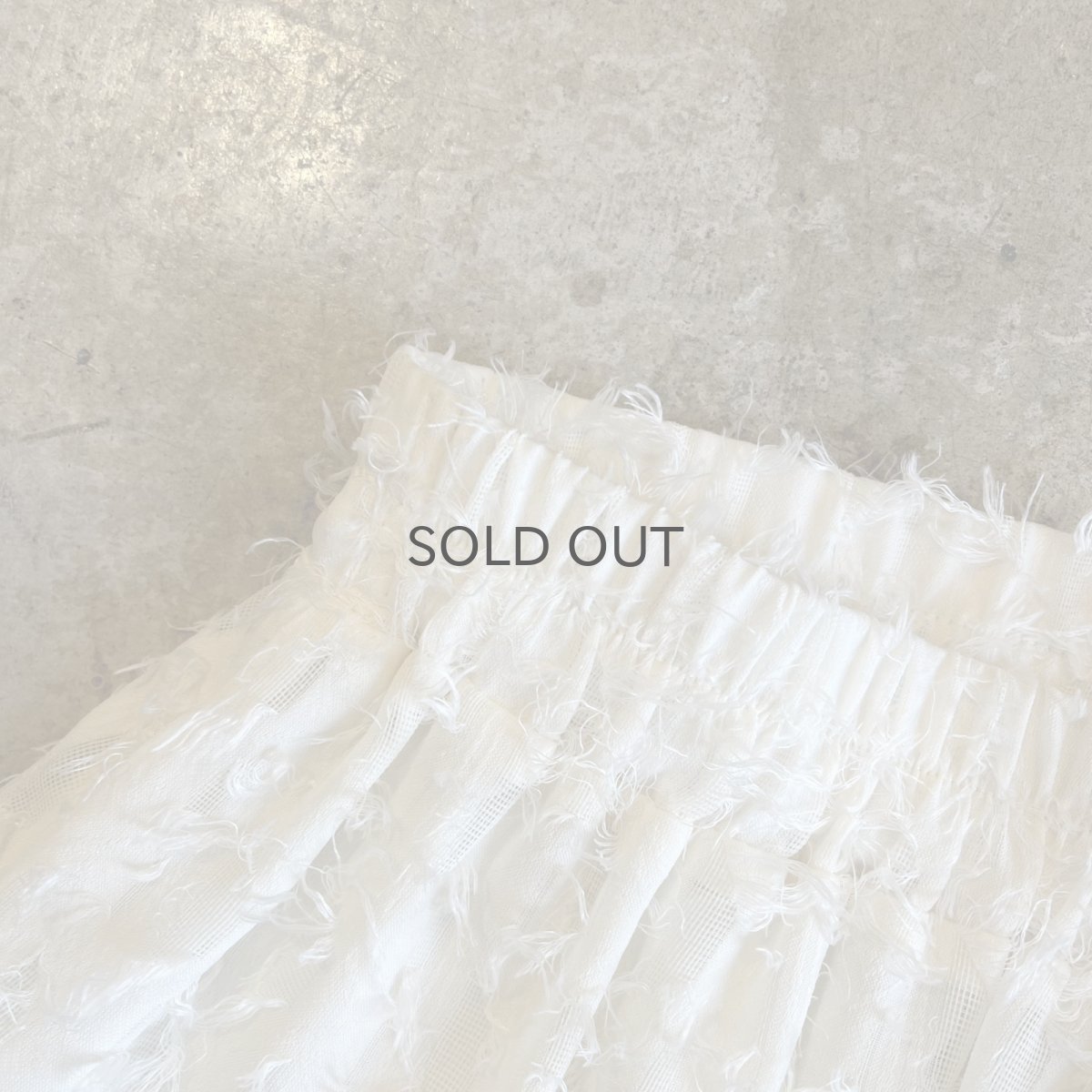 画像8: ALL OVER SHORT FRINGE DESIGN SHEER A LINE SKIRT / W24~30 (8)